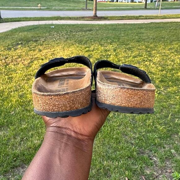 Birkenstock Madrid Black Patent Leather Sandals Birk Size‎ 41 L10 M8 - Picture 11 of 16